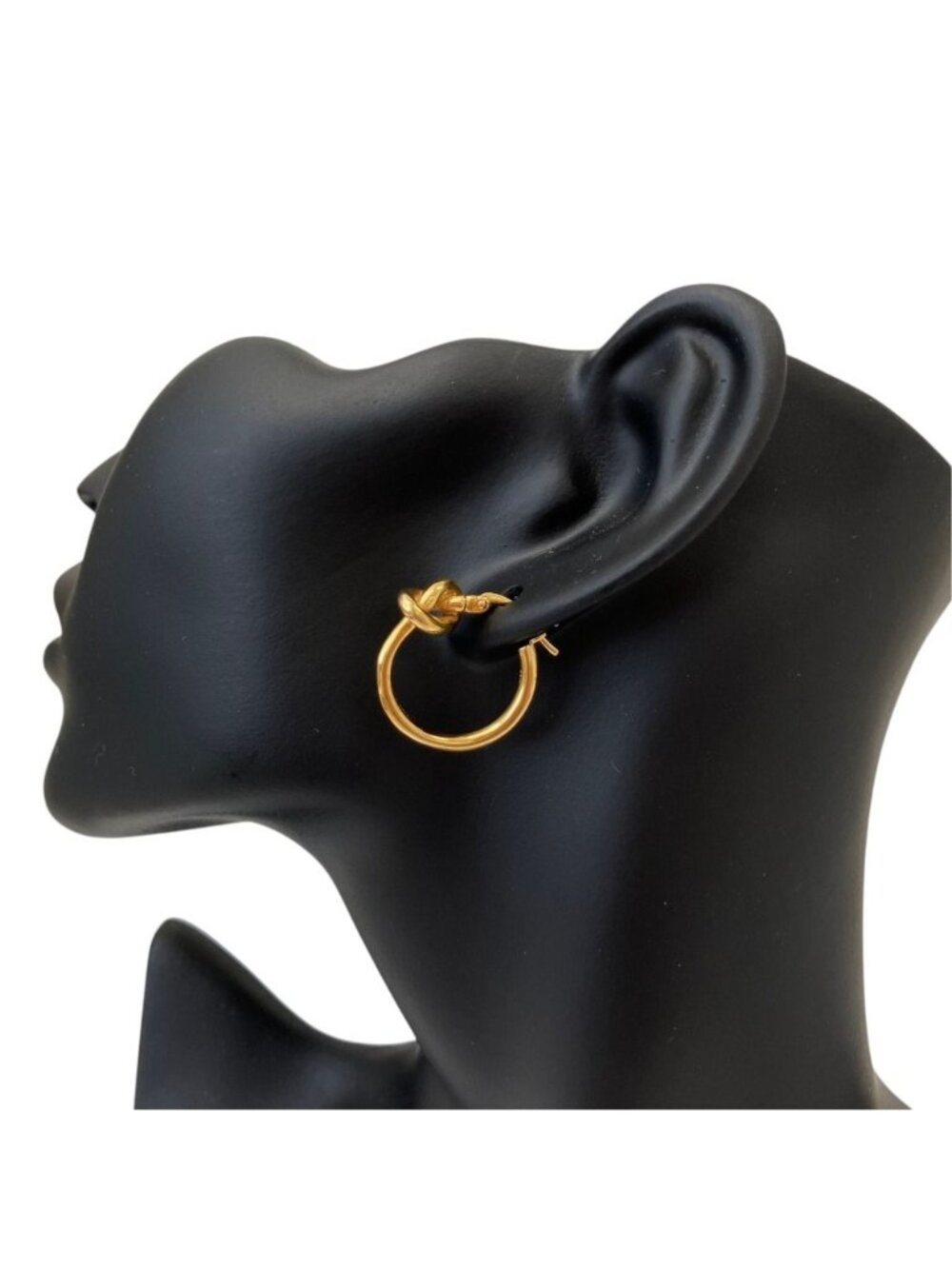 Celine Single Knot Earrings Gold Colored